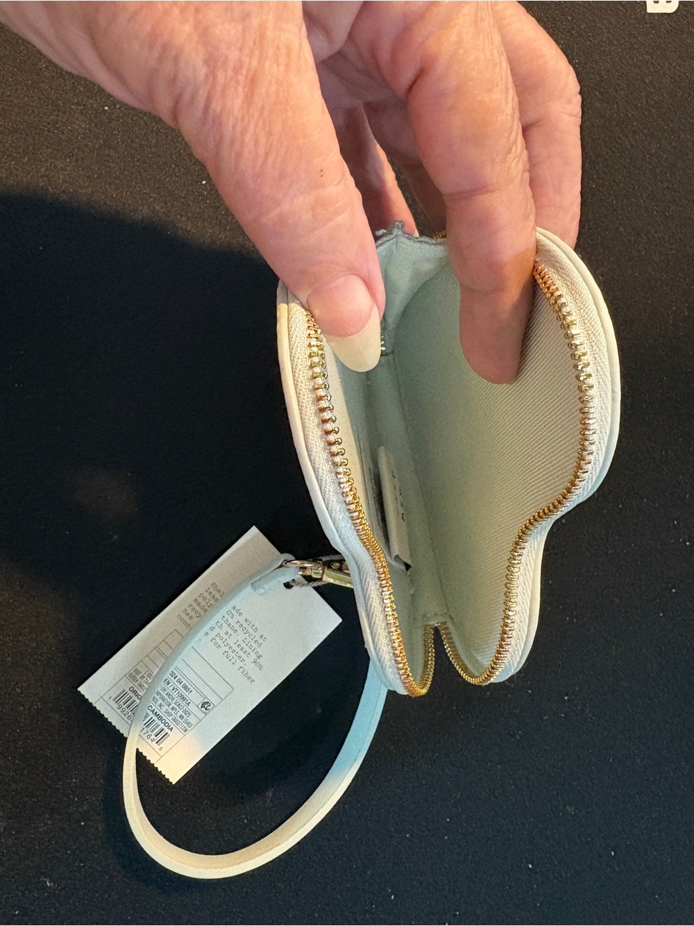 Light Blue Heart Coin Purse Wristlet - "TEXT ME" - Picture 2 of 2